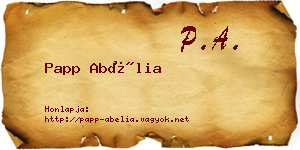 Papp Abélia névjegykártya
